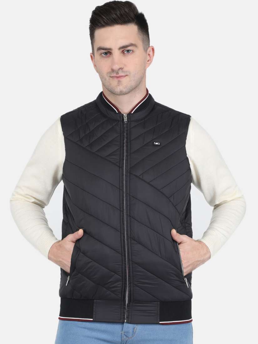 Buy Monte Carlo Men Plus Size Black Solid Sleeveless Bomber Jacket Jackets for Men 20440936 Myntra