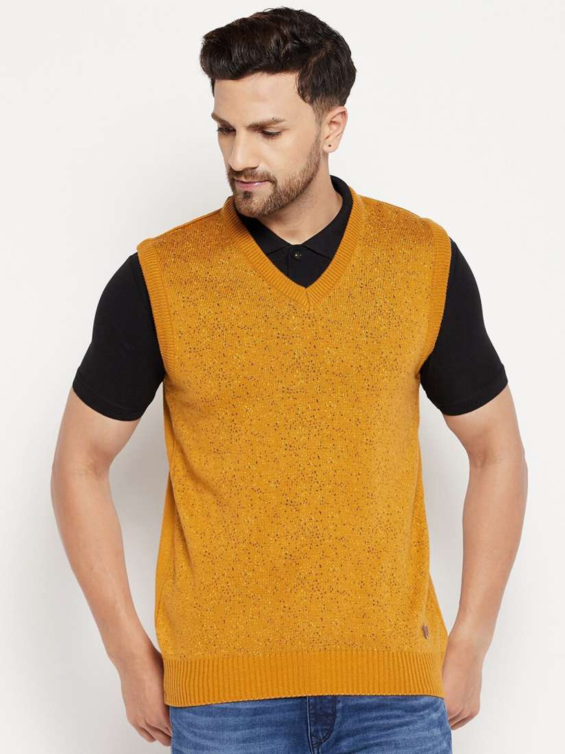 Yellow sweater vest mens discount