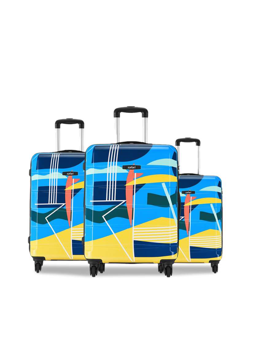 Buy Safari Regloss Detour Set of 3 Printed Poly Carbonate Hard Trolley Bag Trolley Bag for Unisex 20445432 Myntra