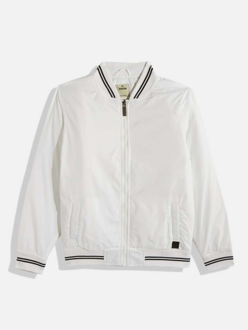 Boys white bomber jacket outlet