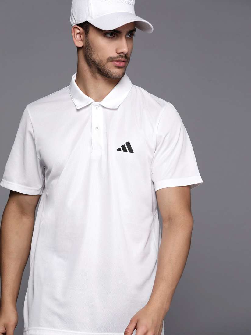 Buy ADIDAS Brand Logo Detail Train Essentials Training Polo T shirt Tshirts for Men 20468704 Myntra