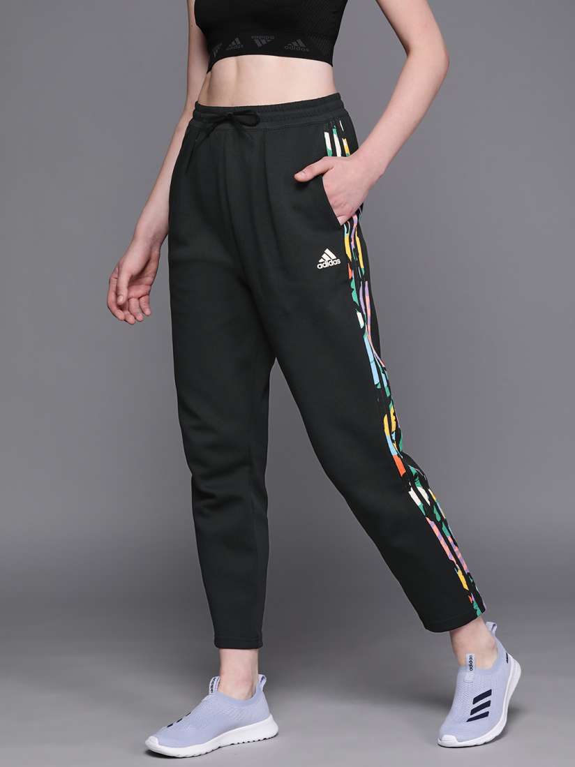 Buy ADIDAS Women Graphic 3 Stripes Regular Fit Track Pants Track Pants for Women 20469066 Myntra