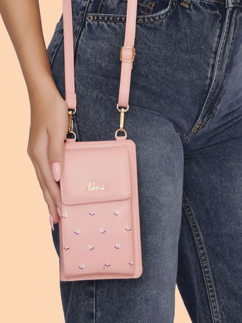 Buy Lavie Pink Floral Printed 2in1 Structured Sling Bag Handbags for Women 20473532 Myntra
