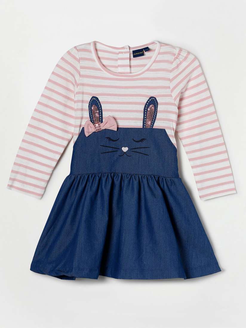 Buy Juniors by Lifestyle Girls Pink White Striped Pure Cotton Dress Dresses for Girls 20475580 Myntra