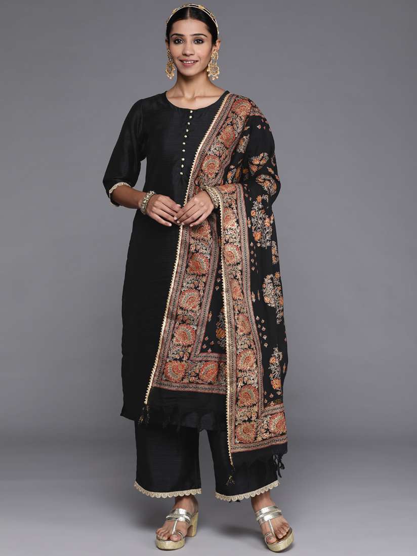 Buy Libas Women Black Gotta Patti Kurta with Palazzos With Dupatta Kurta Sets for Women 20478300 Myntra