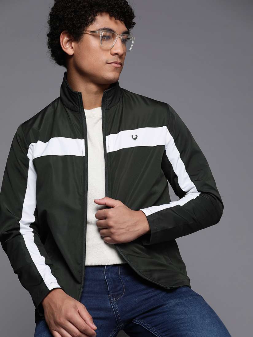 Buy Allen Solly Sport Men Olive Green White Striped Tailored Jacket Jackets for Men 20479094 Myntra