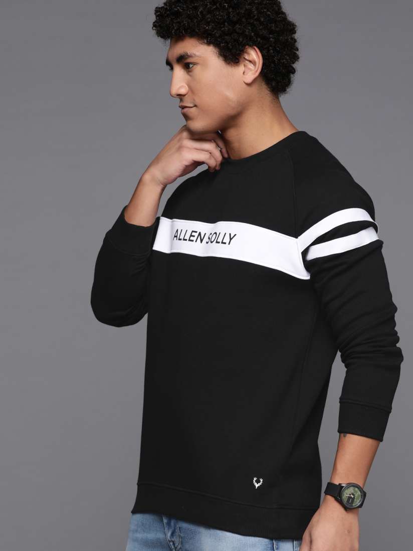 Allen solly black sweatshirt clearance