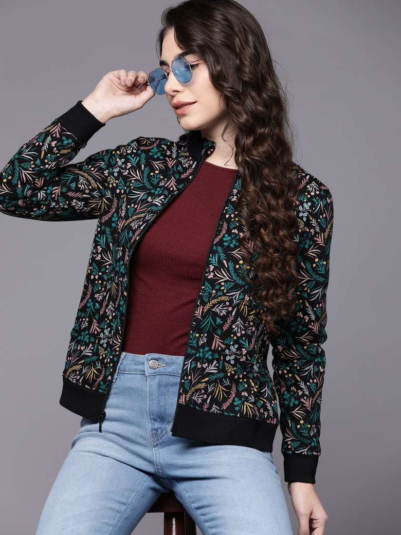 Buy Allen Solly Woman Women Black Printed Sweatshirt Sweatshirts for Women 20481740 Myntra