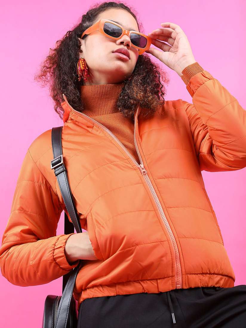 Rust puffer jacket online