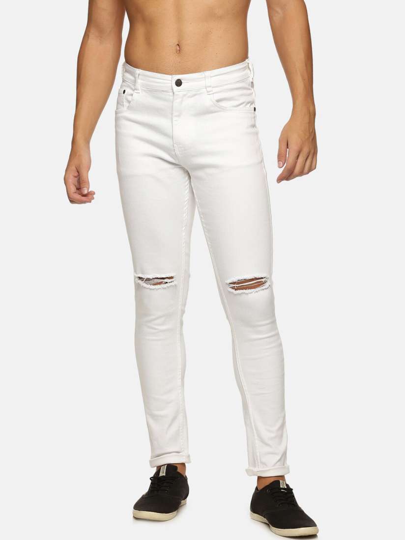 Skin tight white jeans discount