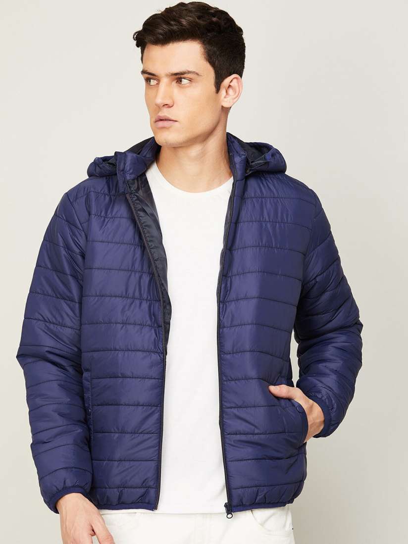 Buy Fame Forever by Lifestyle Men Navy Blue Lightweight Solid Padded Jacket Jackets for Men 20486854 Myntra