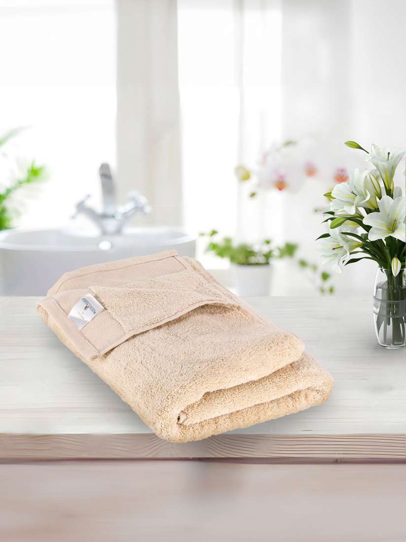 Buy MAYFAIR HOMES LONDON Cream Solid 590 GSM Pure Cotton Bath Towel Bath Towels for Unisex 20488464 Myntra