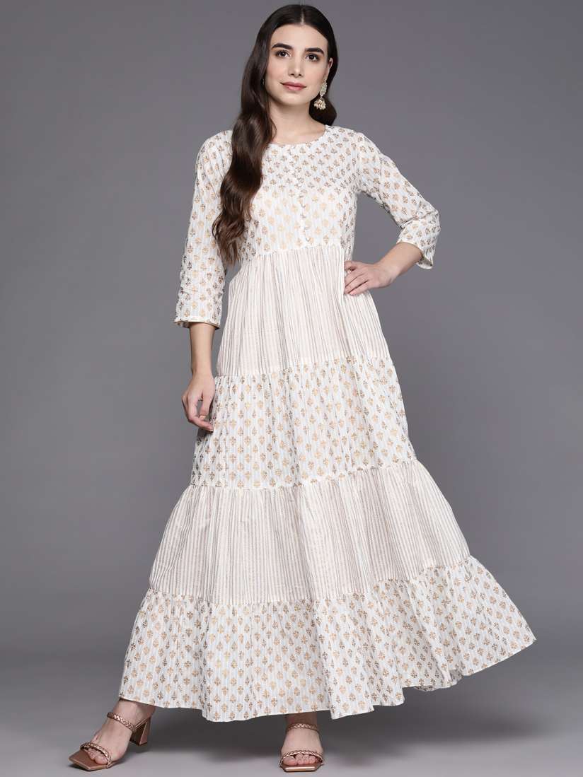 White maxi dress myntra new arrivals