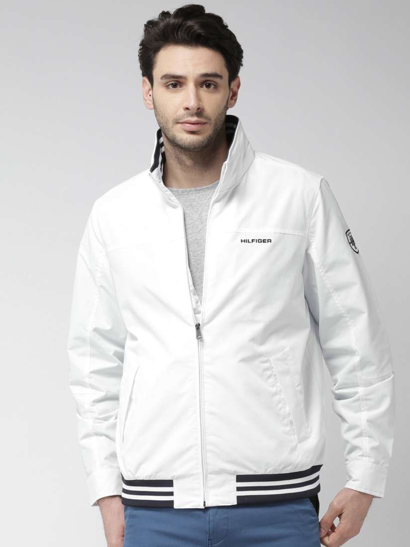 Mens white tommy hilfiger jacket 2025