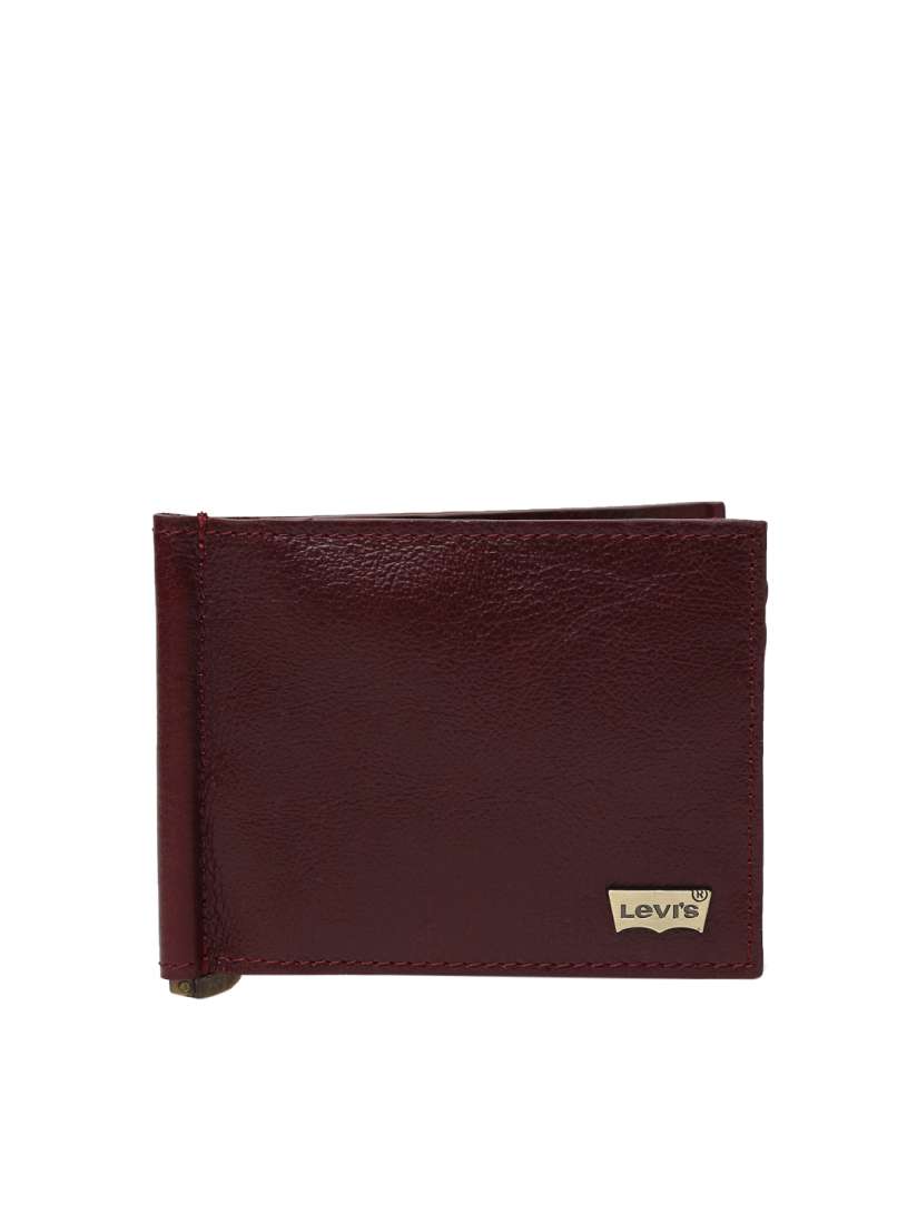 Buy Levis Men Maroon Leather Money Clip Wallets for Men 2050672 Myntra
