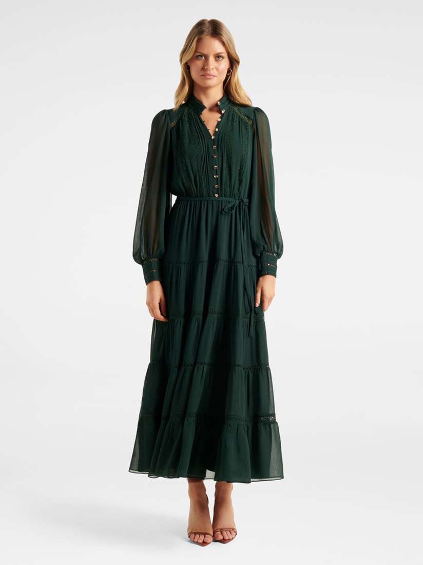 Buy Forever New Women Green Self Design Layered Maxi Dress Dresses for Women 20517268 Myntra