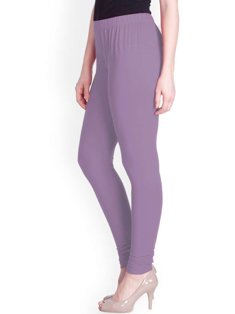 Buy LYRA Women Lavender Coloured Solid Churidar Length Leggings Leggings for Women 20517796 Myntra