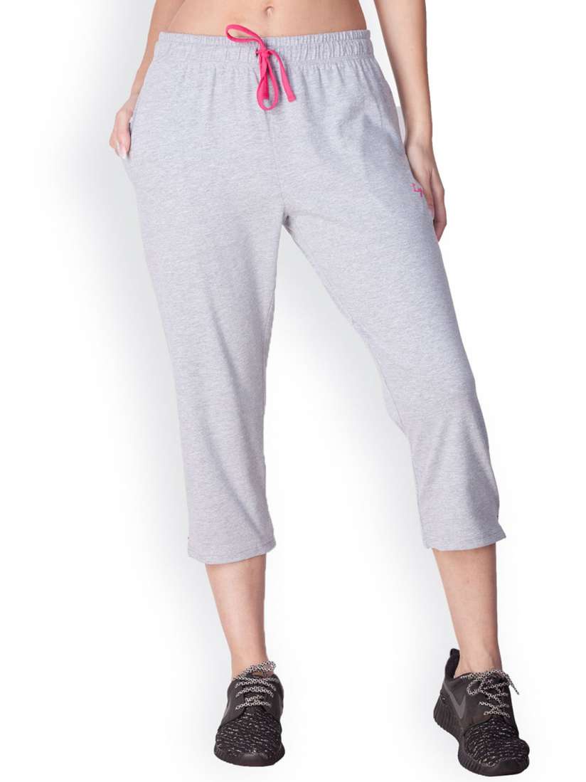 Buy LYRA Women Grey Melange Solid Three Fourth Length Yoga Track Pant Track Pants for Women 20520658 Myntra