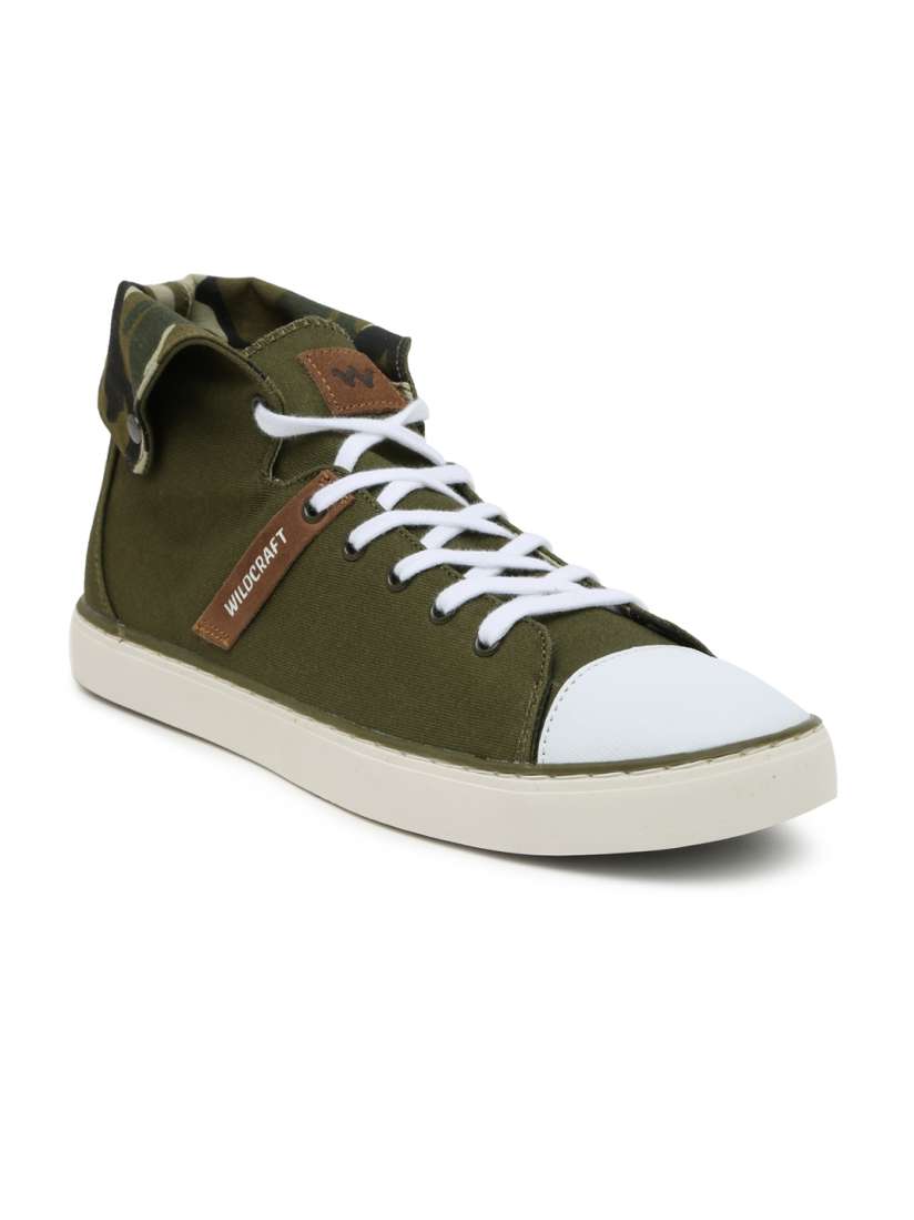 Buy Wildcraft Men Olive Green Solid Canvas Clifton High Top Sneakers Casual Shoes for Men 2052099 Myntra