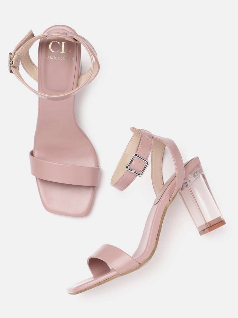 Buy Carlton London Women Dusty Pink Mid Top Block Heels Heels for Women 20524602 Myntra