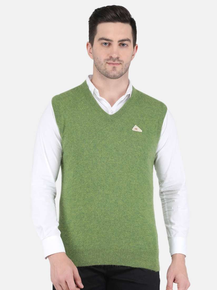 Buy Monte Carlo Men Olive Green Sweater Vest Sweaters for Men 20525212 Myntra