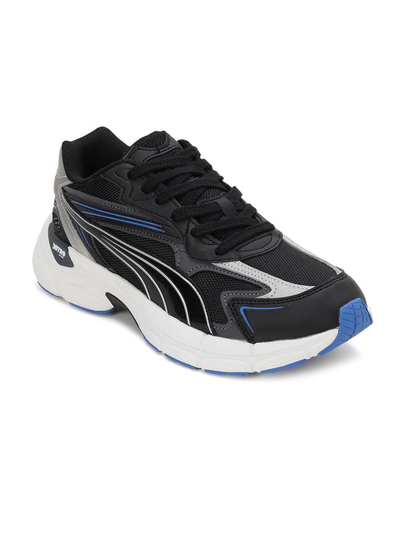 Puma black sneakers myntra top