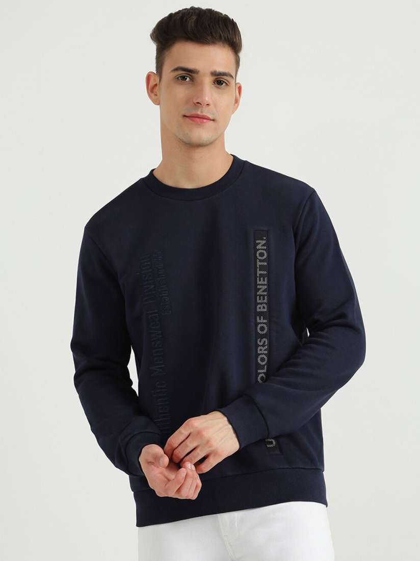 United colors of benetton men's cotton sweatshirt discount