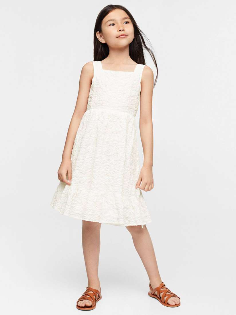 Buy Mango Kids Girls White Solid Sustainable A Line Dress Dresses for Girls 20530998 Myntra