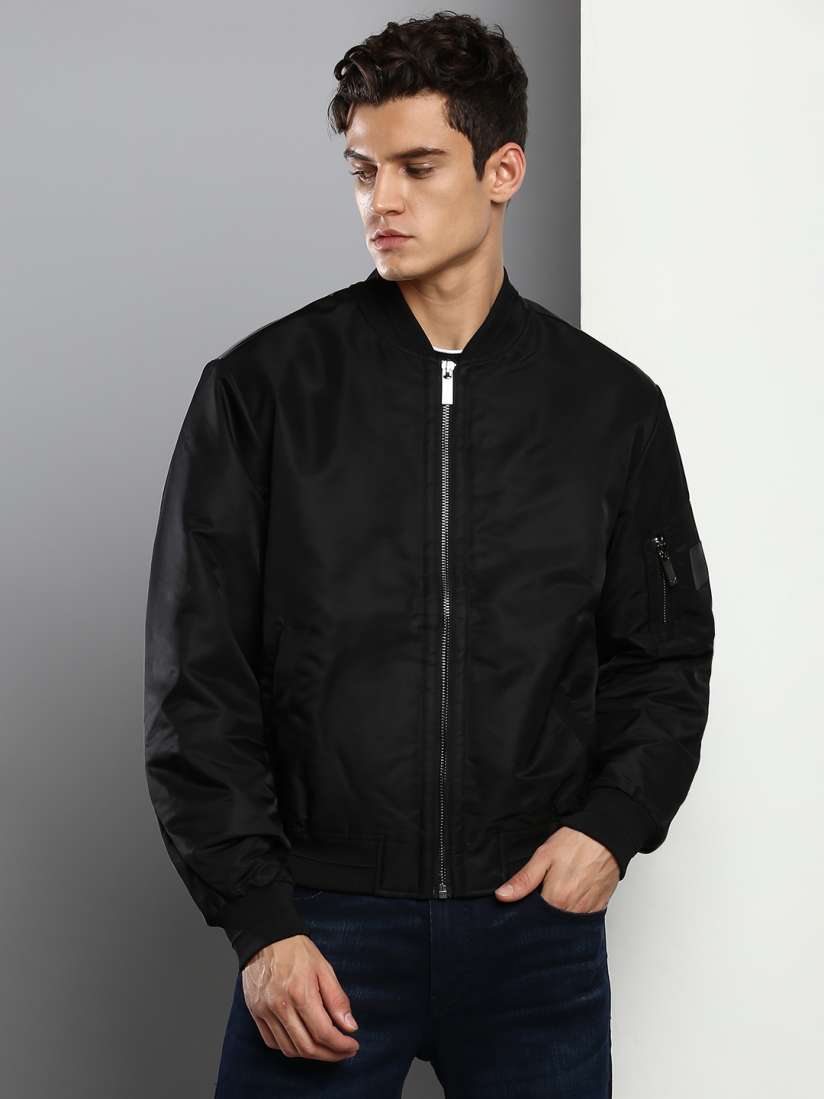 Buy Calvin Klein Jeans Men Black Bomber Jacket Jackets for Men 20536280 Myntra