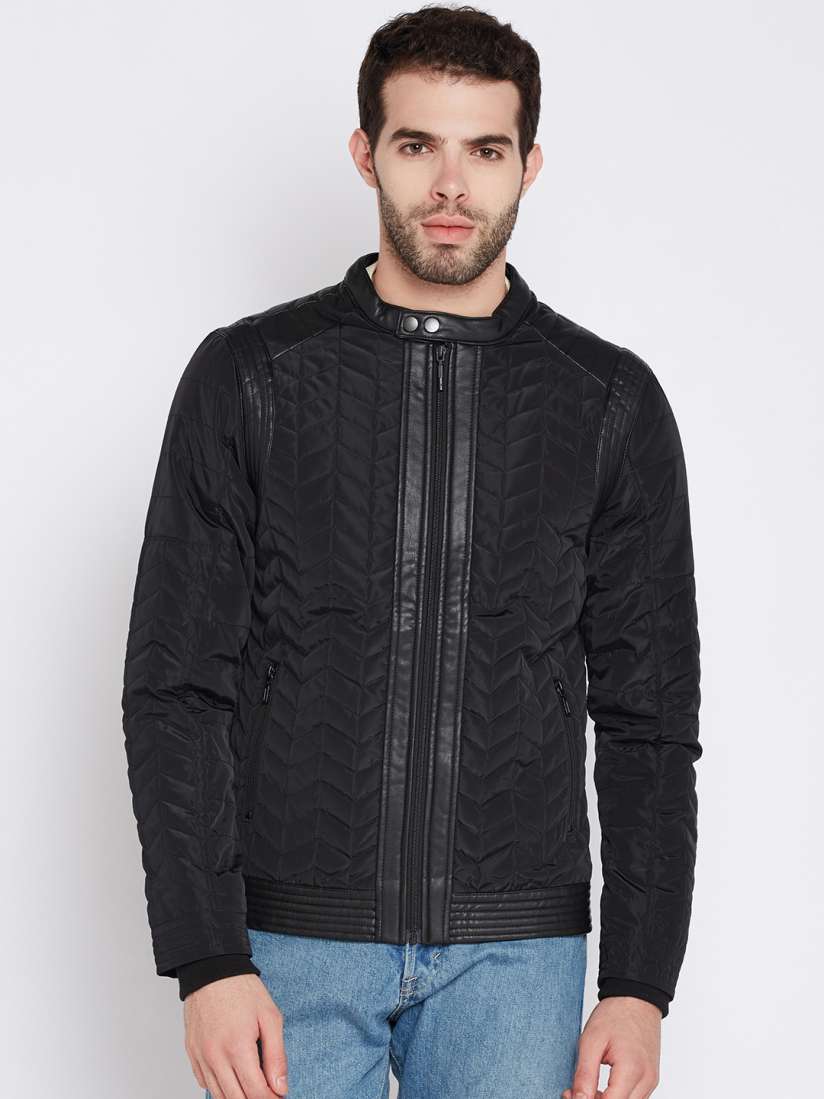 Buy Wills Lifestyle Men Black Solid Quilted Jacket Jackets for Men 2053726 Myntra