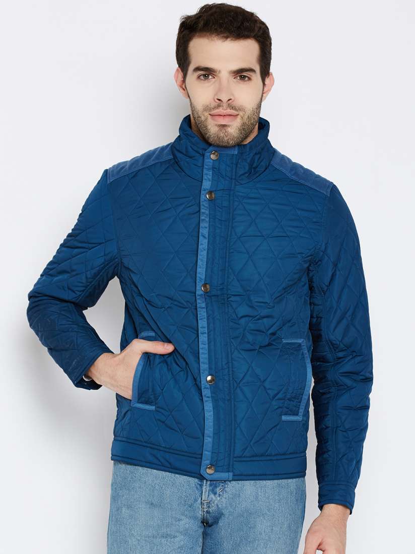 Buy Wills Lifestyle Men Blue Solid Quilted Jacket Jackets for Men 2053744 Myntra