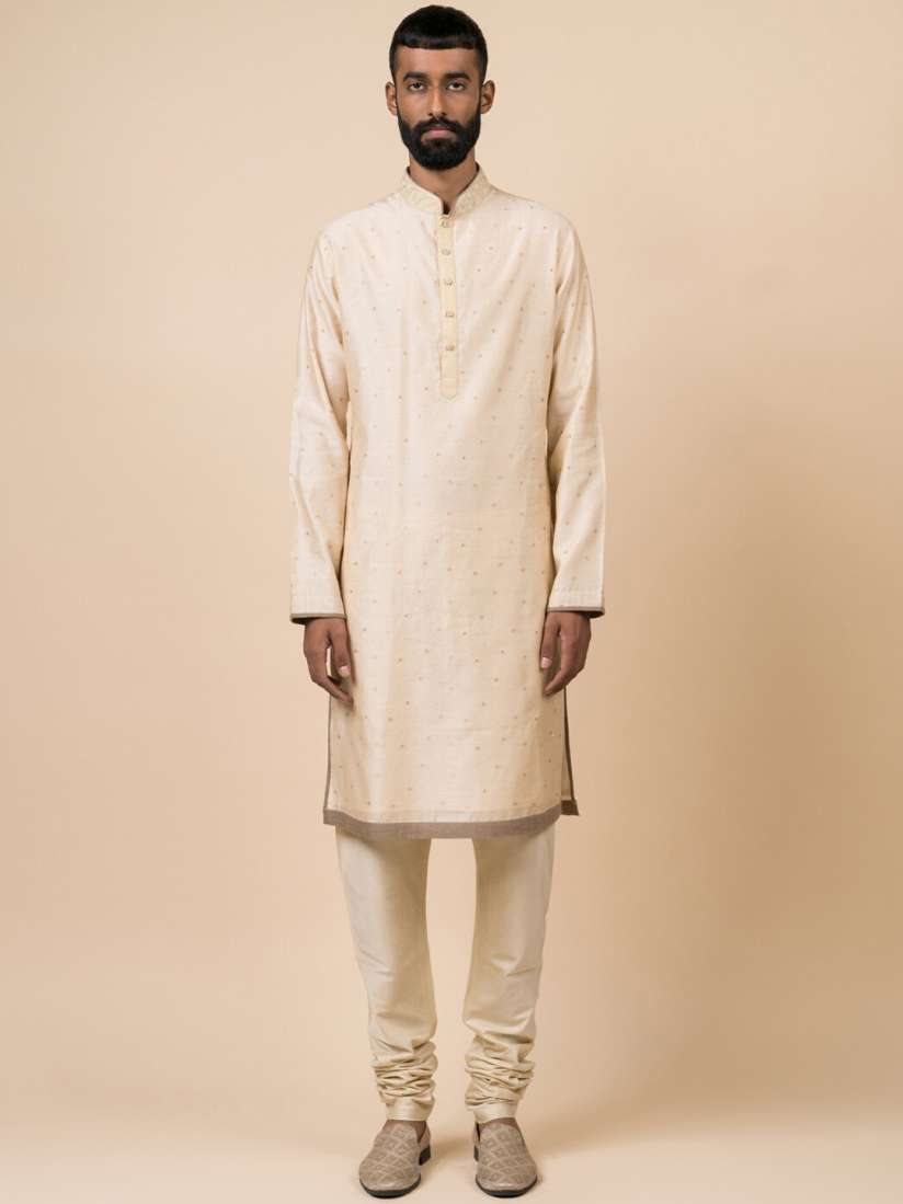Buy Tasva Men Gold Toned Ethnic Motifs Printed Kurta With Churidar Kurta Sets for Men 20540216 Myntra