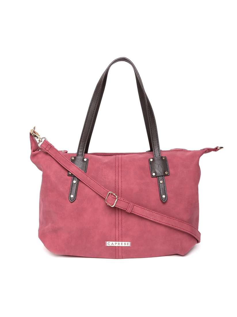 Buy Caprese Pink Solid Shoulder Bag with Sling Strap Handbags for Women 2054786 Myntra