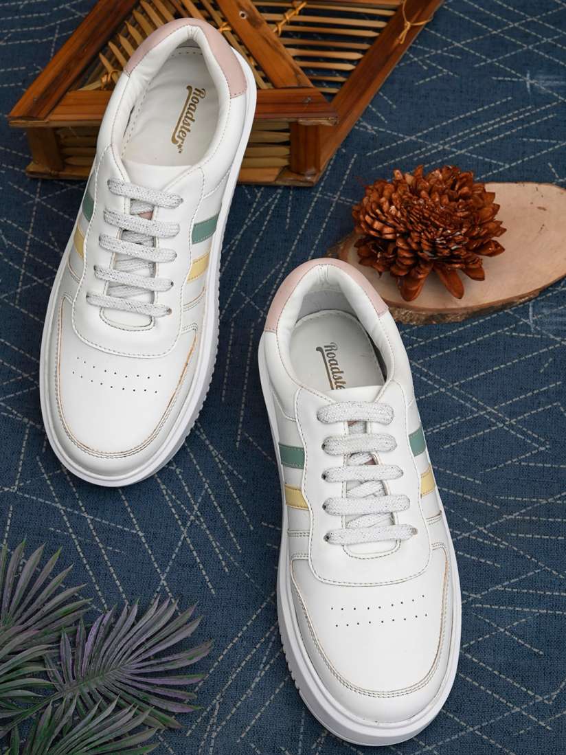 Roadster women white sneakers shop