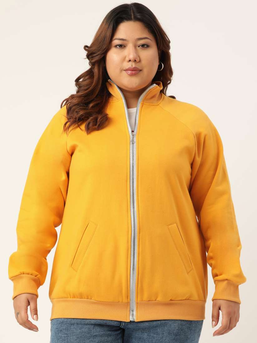 Buy theRebelinme Women Plus Size Yellow Fleece Bomber Jacket Jackets for Women 20552716 Myntra