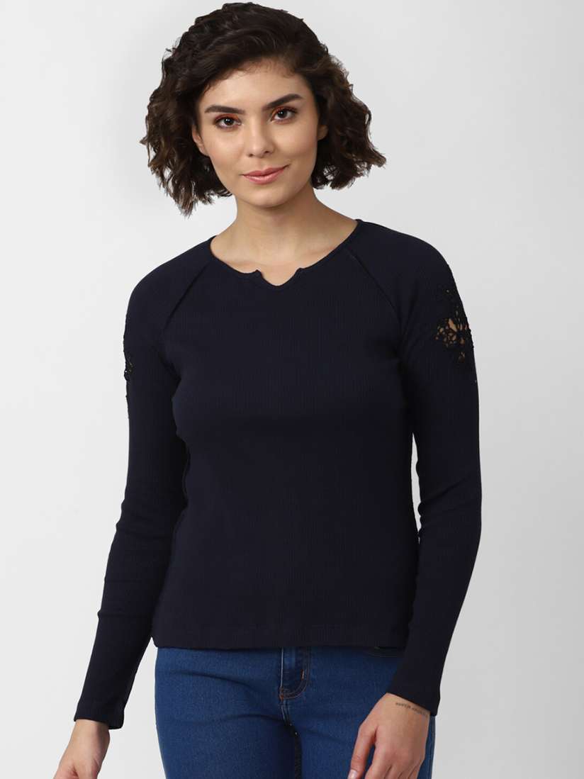 Buy FOREVER 21 Women Blue Solid Top Tops for Women 20553852 Myntra