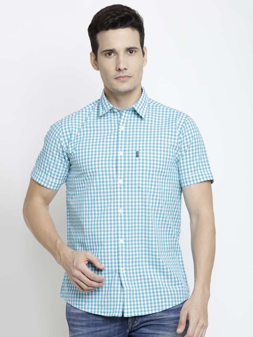 Buy Pepe Jeans Men Green White Regular Fit Checked Casual Shirt Shirts for Men 2055611 Myntra