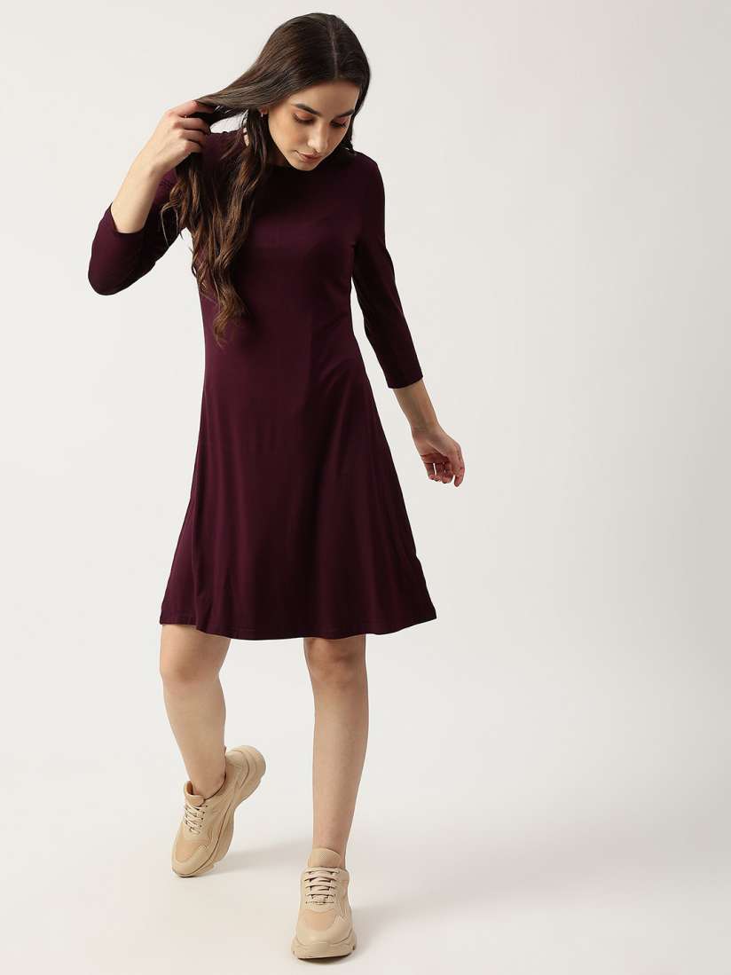 Marks and spencer burgundy dress best sale
