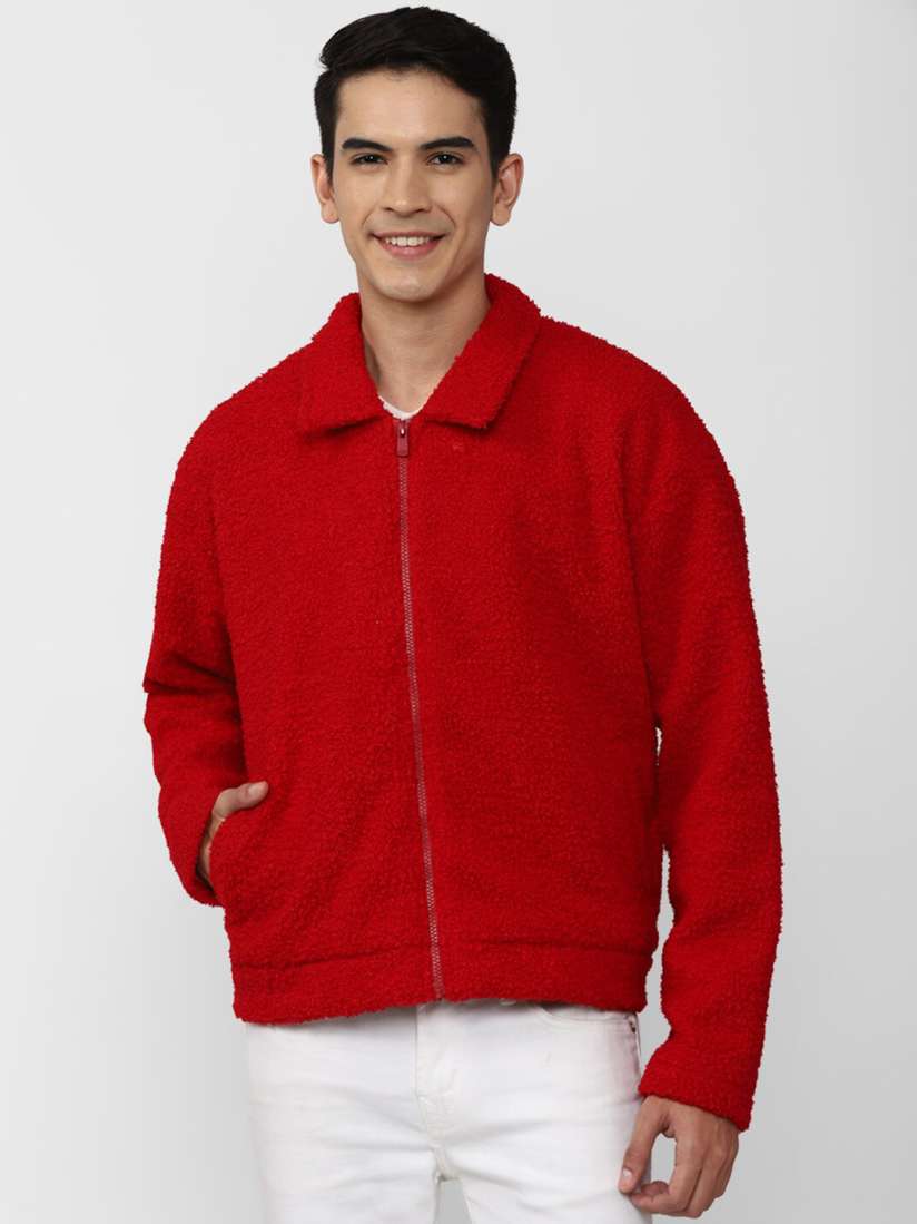 Buy FOREVER 21 Men Red Solid Tailored Jacket Jackets for Men 20559466 Myntra