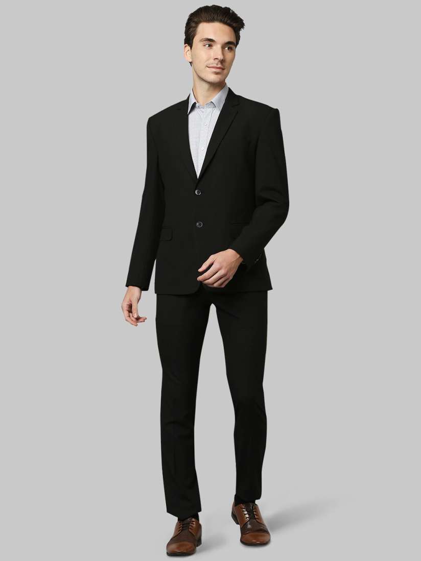 Buy Raymond Men Black Solid Slim Fit Single Breasted Two Piece Formal Suits Suits for Men 20560492 Myntra