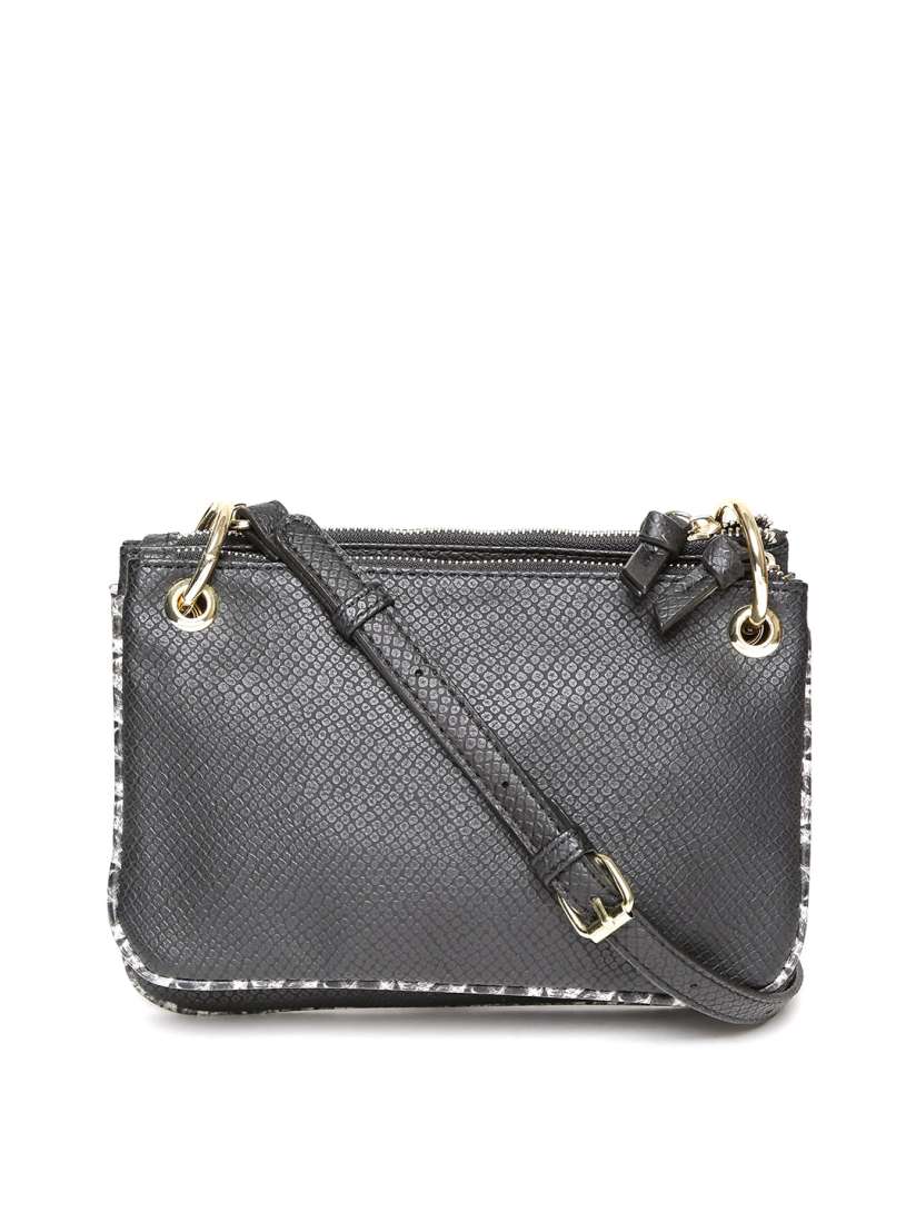 Buy Accessorize Black Snakeskin Textured Sling Bag Handbags for Women 2057158 Myntra