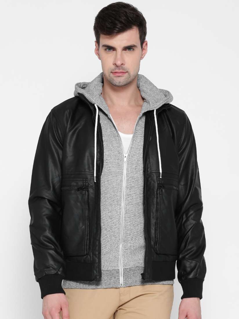 Buy FOREVER 21 Men Black Solid Bomber Jacket Jackets for Men 2058060 Myntra
