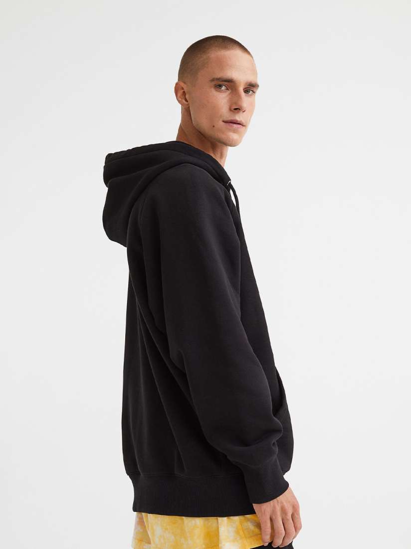 Buy H M Men Black Oversized Fit hoodie Sweatshirts for Men 20580768 Myntra