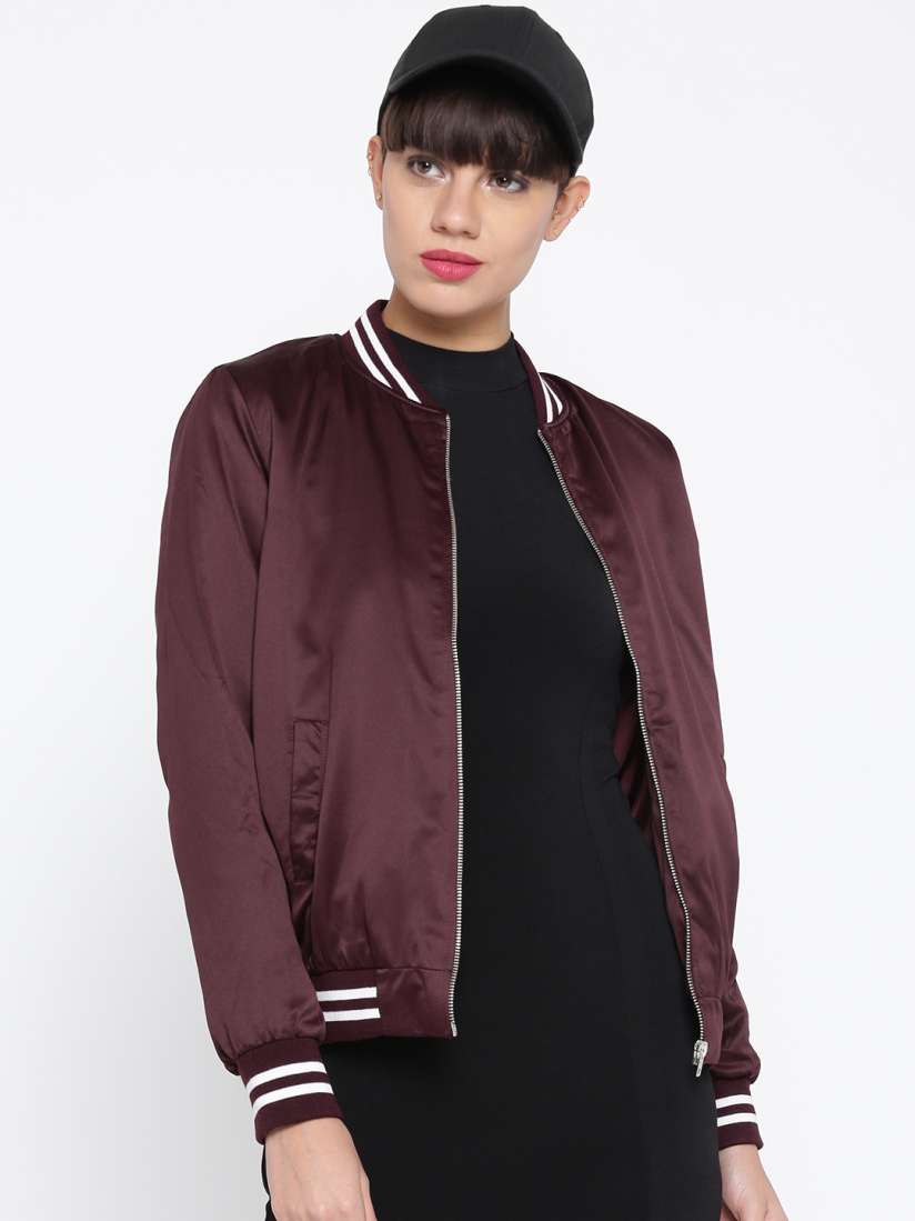 Burgundy jacket forever 21 top