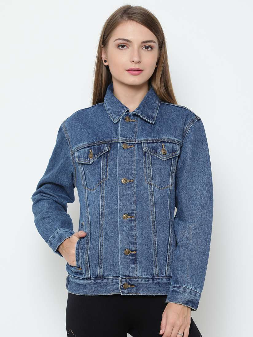 Forever 21 blue denim jacket new arrivals