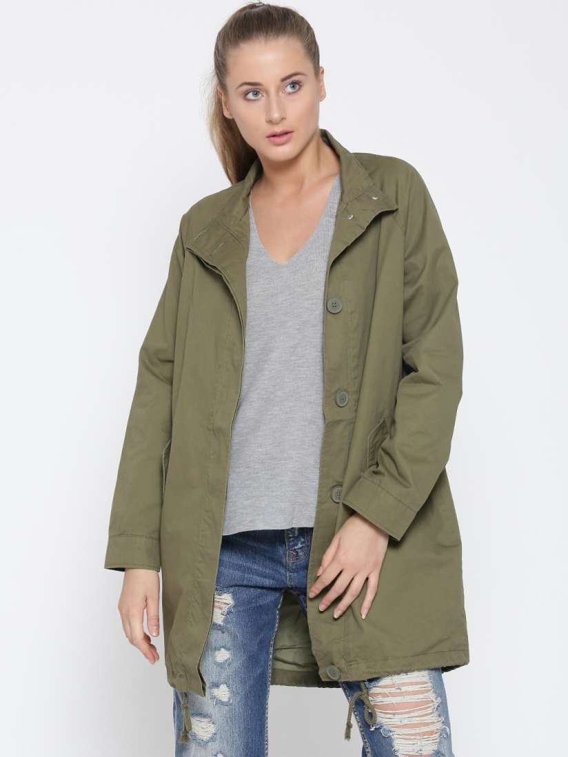 Forever 21 green coat top