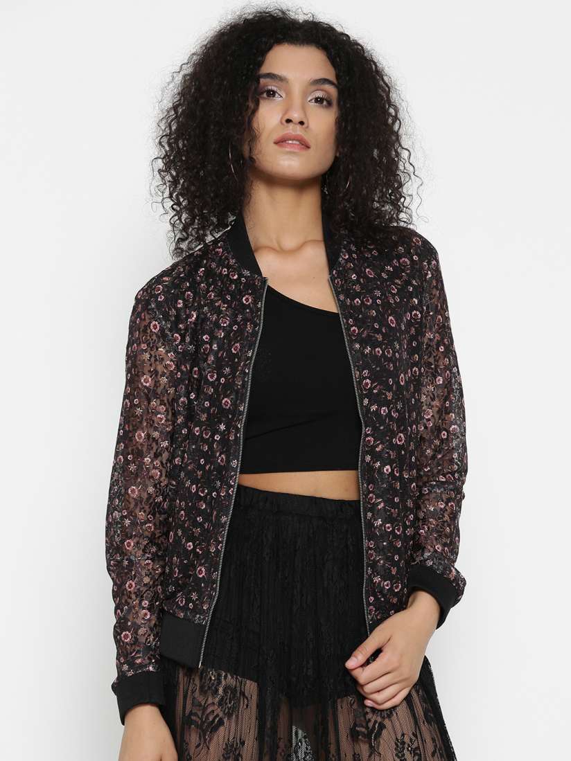 Black lace jacket forever 21 hotsell