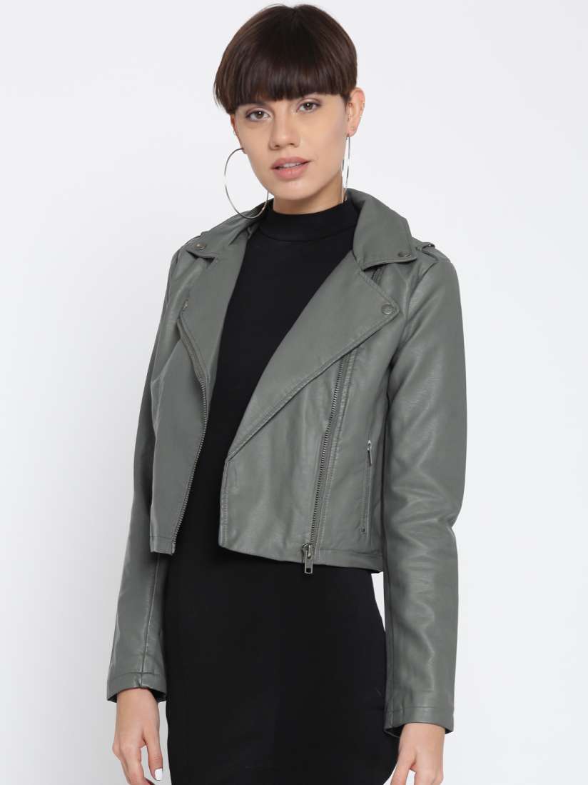 Grey leather jacket forever 21 2025
