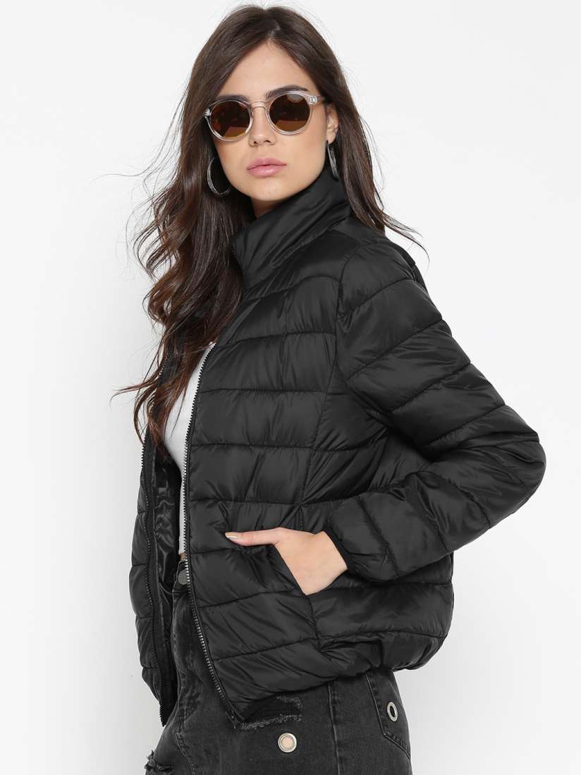 Forever 21 black puffer jacket on sale