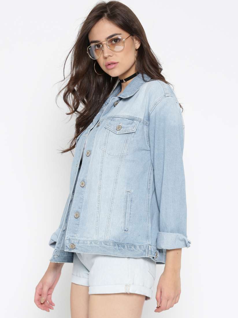 Forever 21 long jean jacket shop